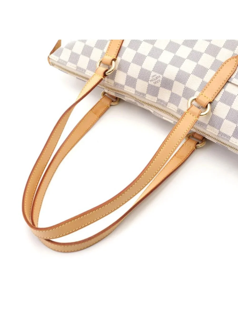 Louis Vuitton Totally PM Damier Azur Tote Bag Canvas White